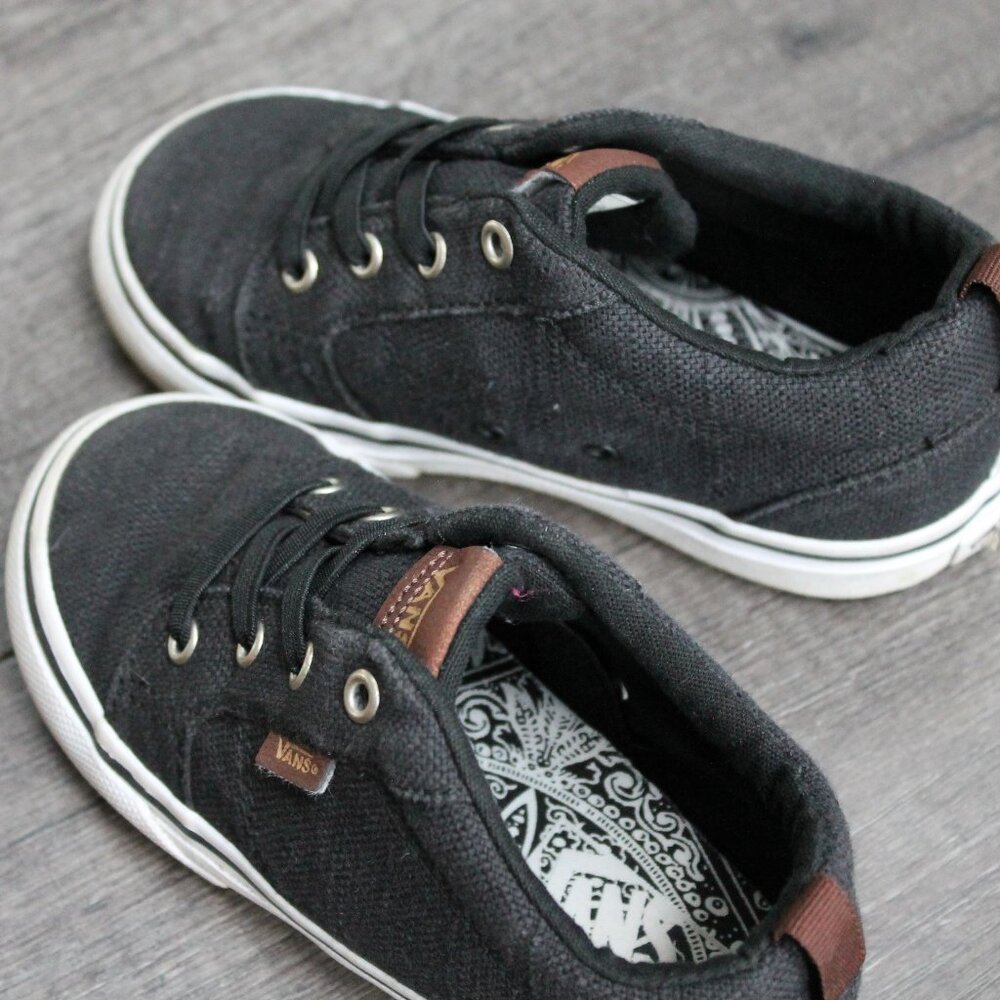 Vans Kids Charcoal slip on sneakers